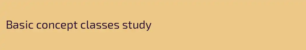 Basic concept classes study